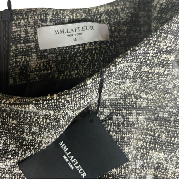 MM Lafleur Lydia Boucle Twisted Strap Tweed Knit Sheath Dress Gray Size 1A NWT - Picture 8 of 14